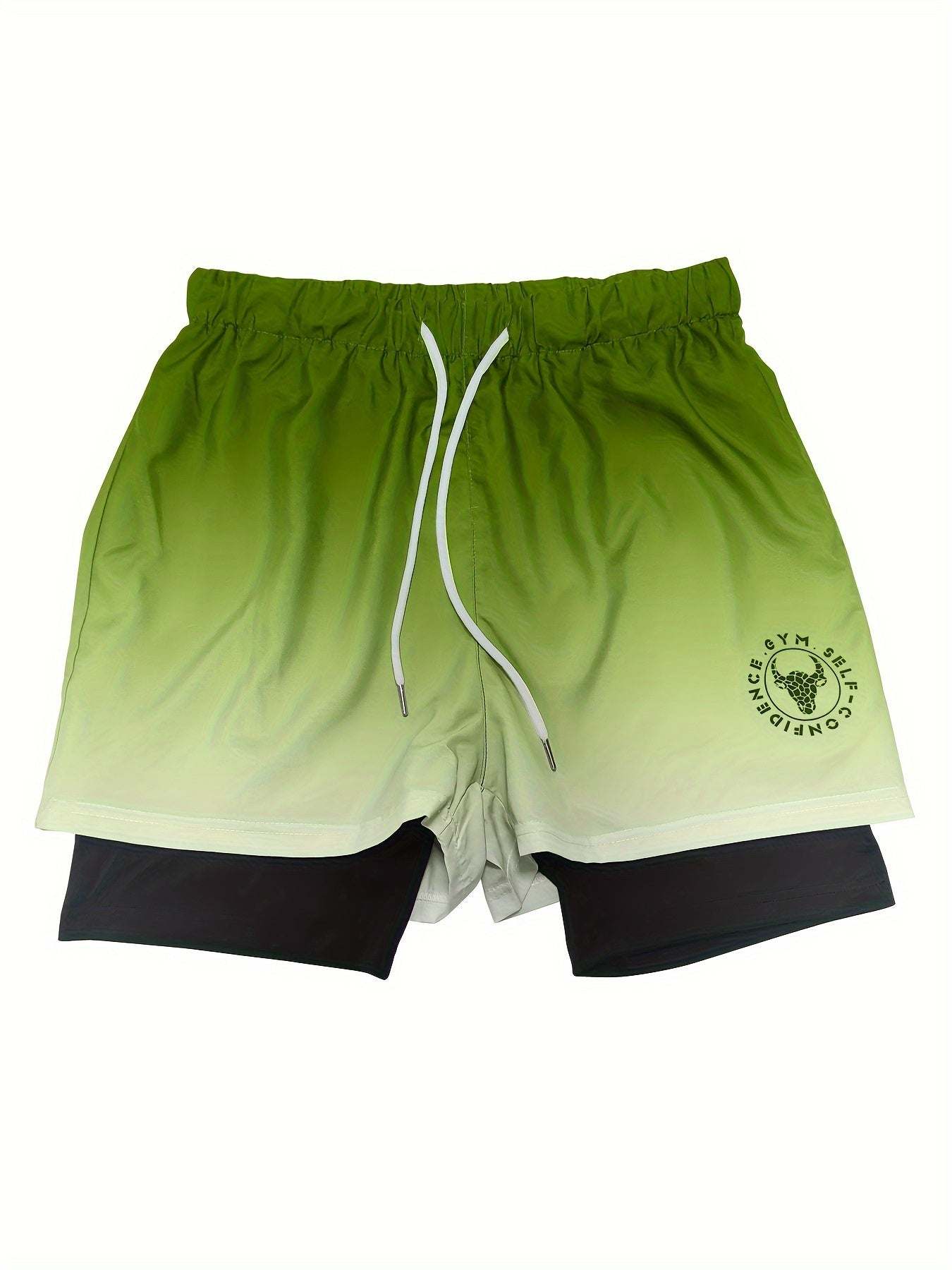 Summer Workout Gym Shorts with Zipper Pocket for Men