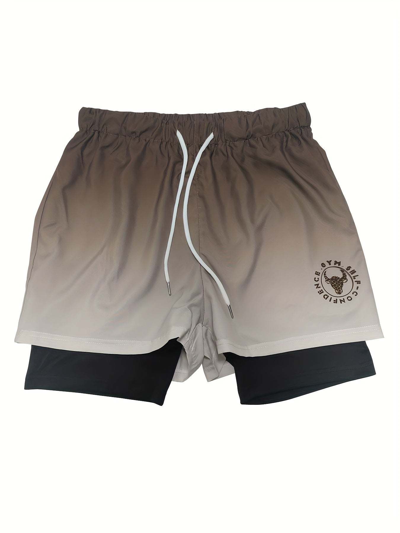 Summer Workout Gym Shorts with Zipper Pocket for Men