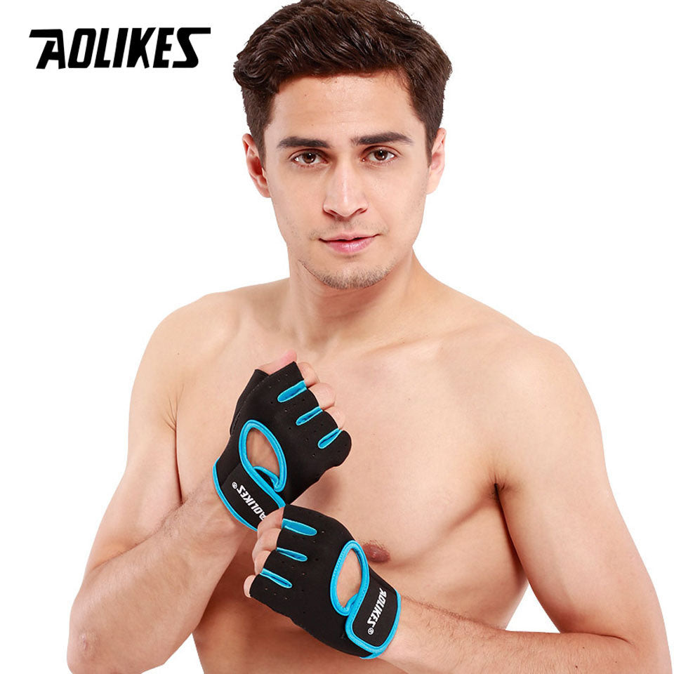 Aolikes 1pair Unisex Fitness Workout Gloves For Weightlifting Cycling Exercise Training Pull Ups Fitness Climbing And Rowing