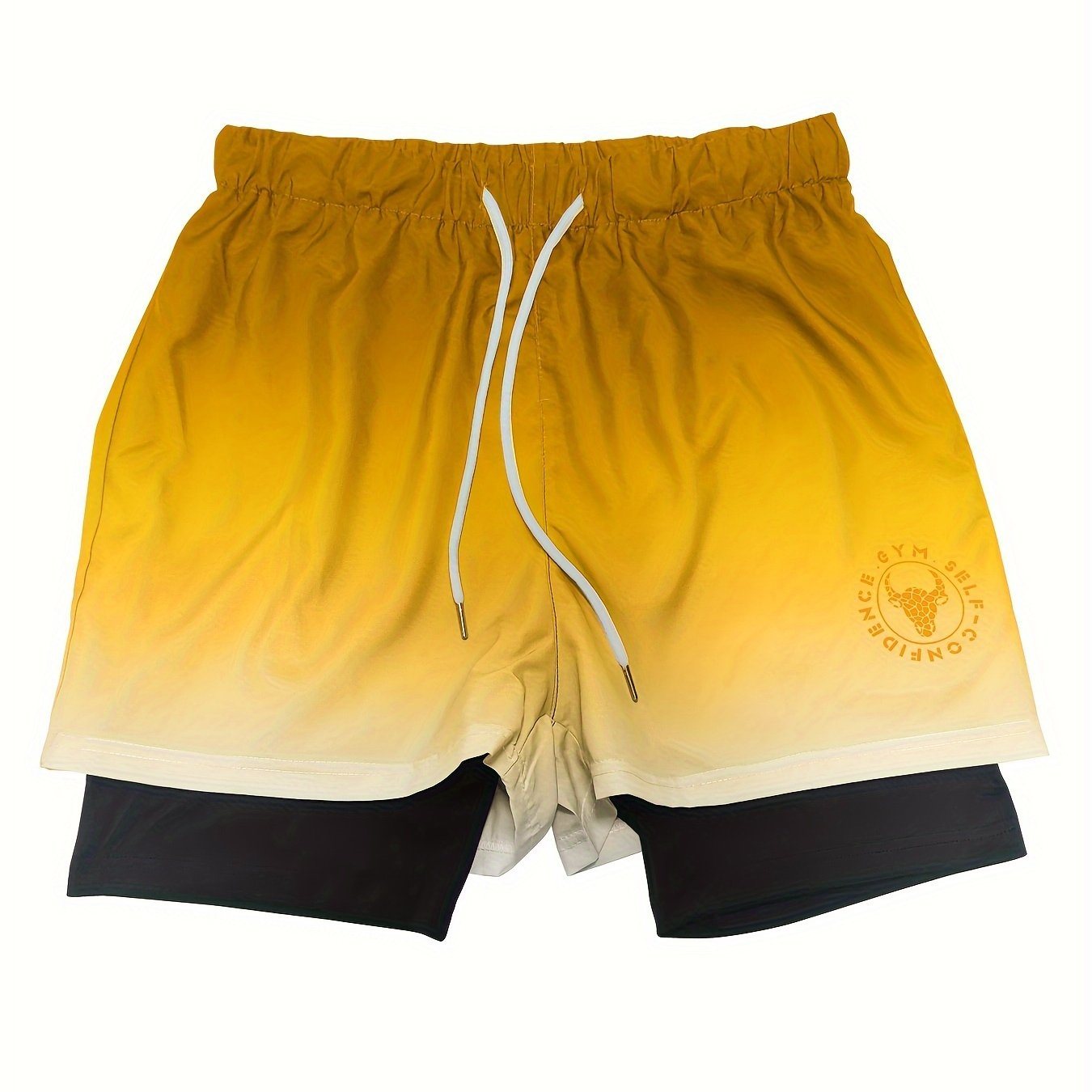 Summer Workout Gym Shorts with Zipper Pocket for Men