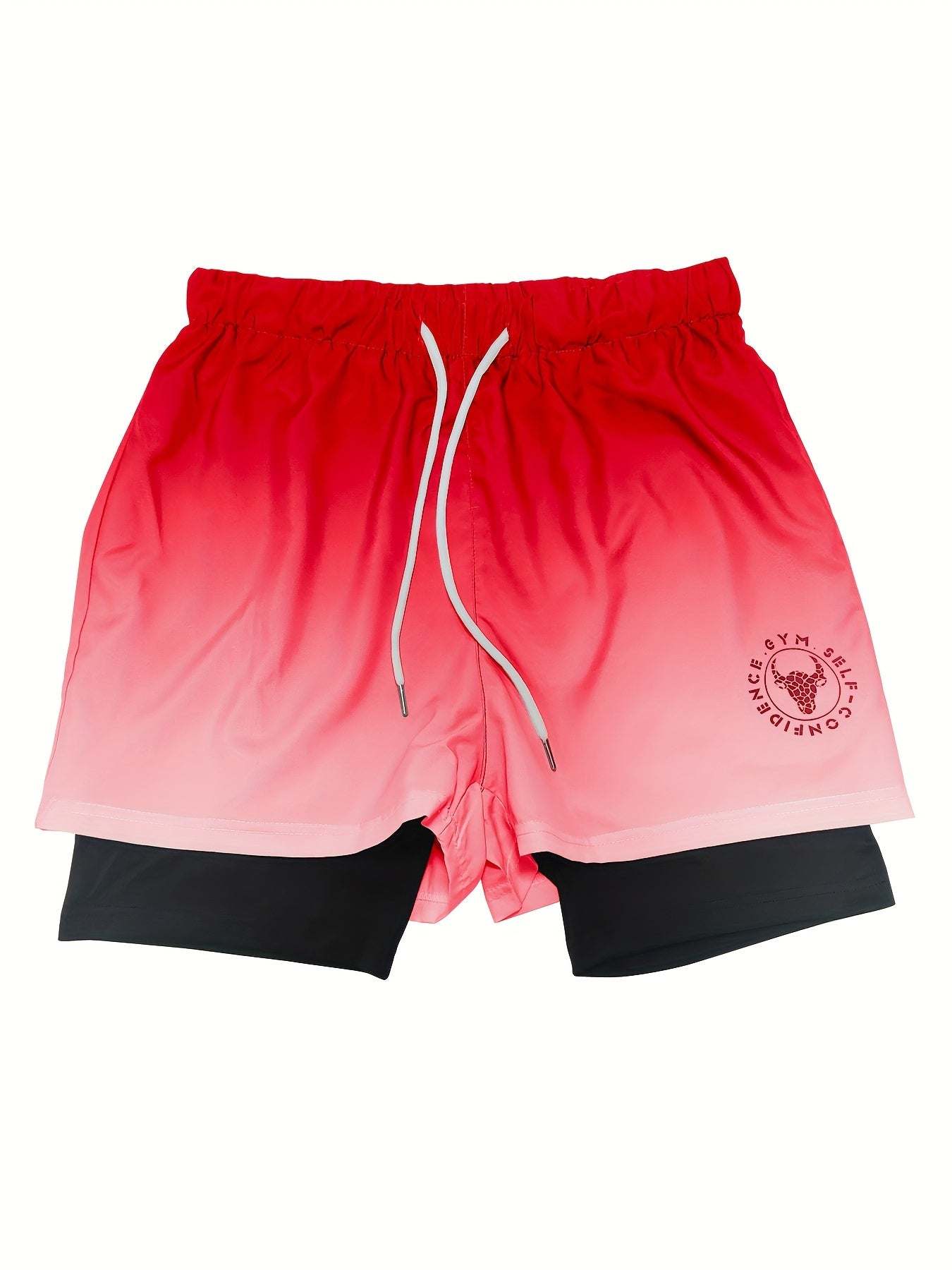 Summer Workout Gym Shorts with Zipper Pocket for Men